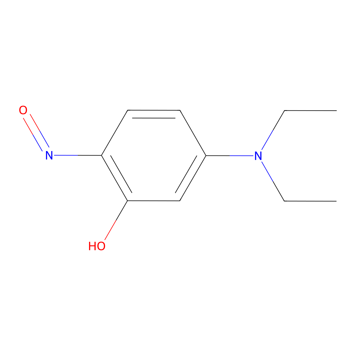 5-(Diethylamino)-2-nitrosophenol molecular structure, CAS 6358-20-9