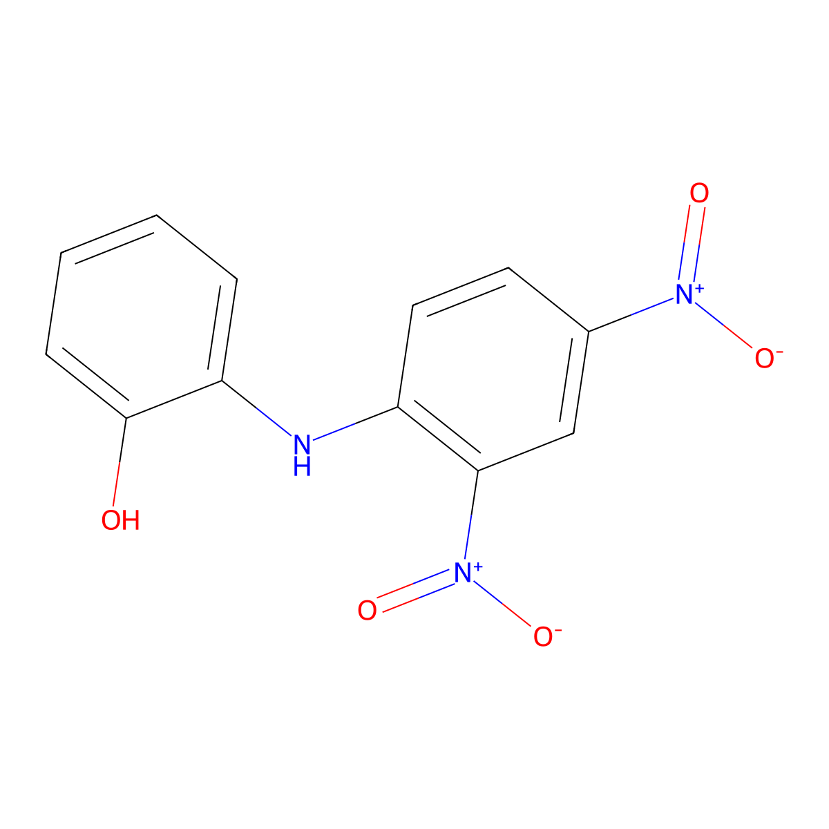 2-(2,4-Dinitroanilino)phenol molecular structure, CAS 6358-23-2