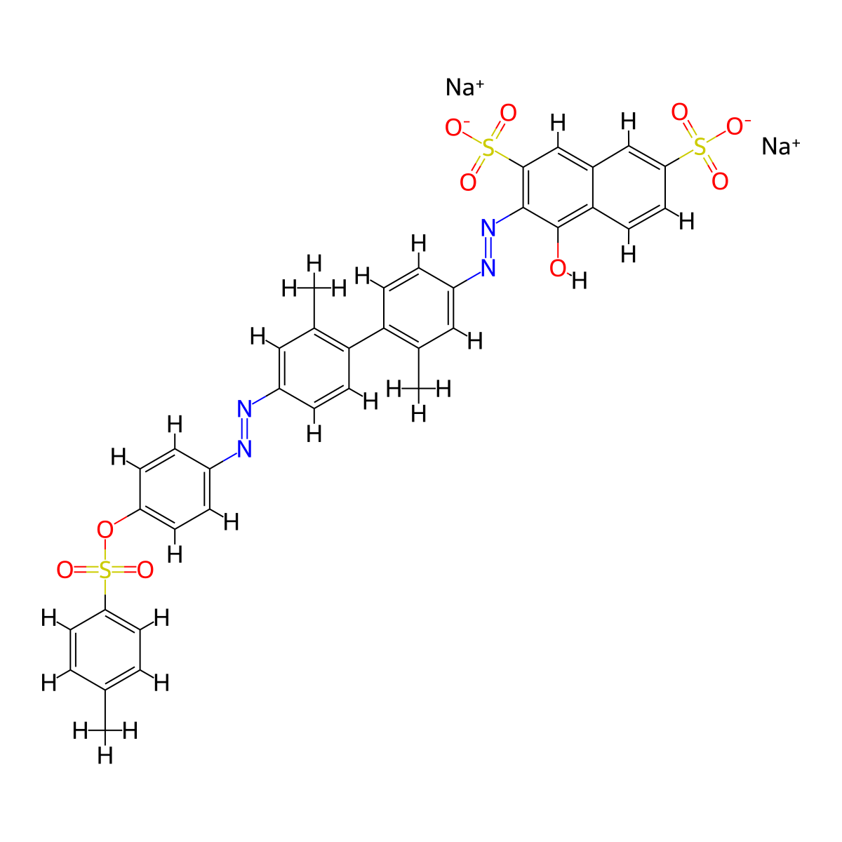 Acid Red 111 molecular structure, CAS 6358-57-2