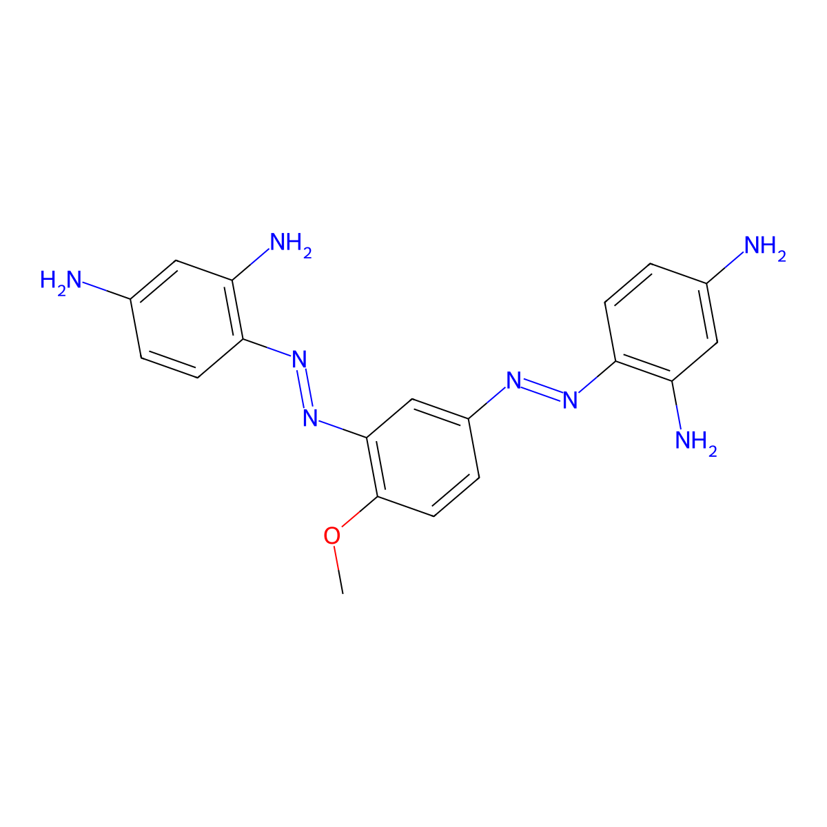 1,3-Benzenediamine, 4,4'-[(4-methoxy-1,3-phenylene)bis(2,1-diazenediyl)]bis- molecular structure, CAS 6358-83-4