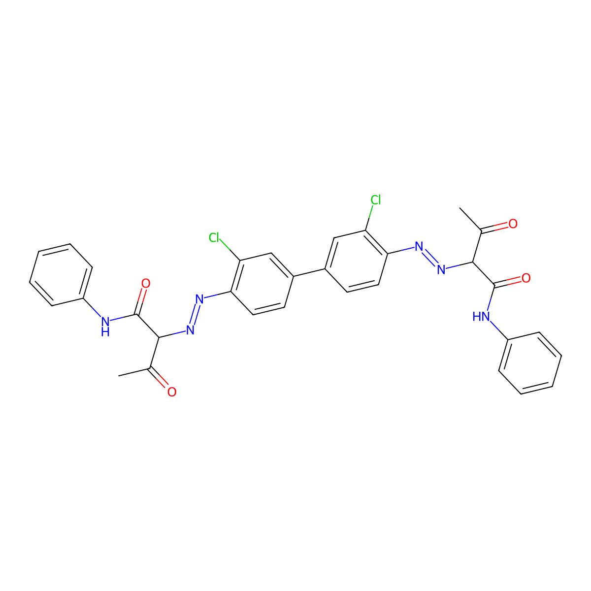 Pigment Yellow 12 molecular structure, CAS 6358-85-6