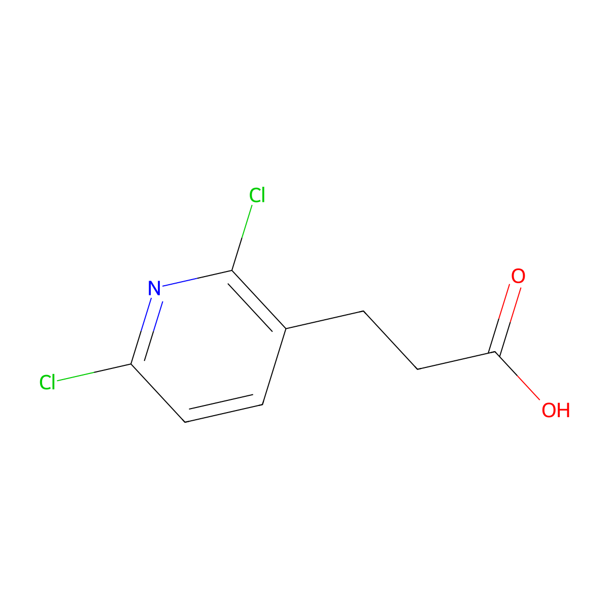 3-(2,6-Dichloropyridin-3-yl)propanoic acid molecular structure, CAS 63580-07-4