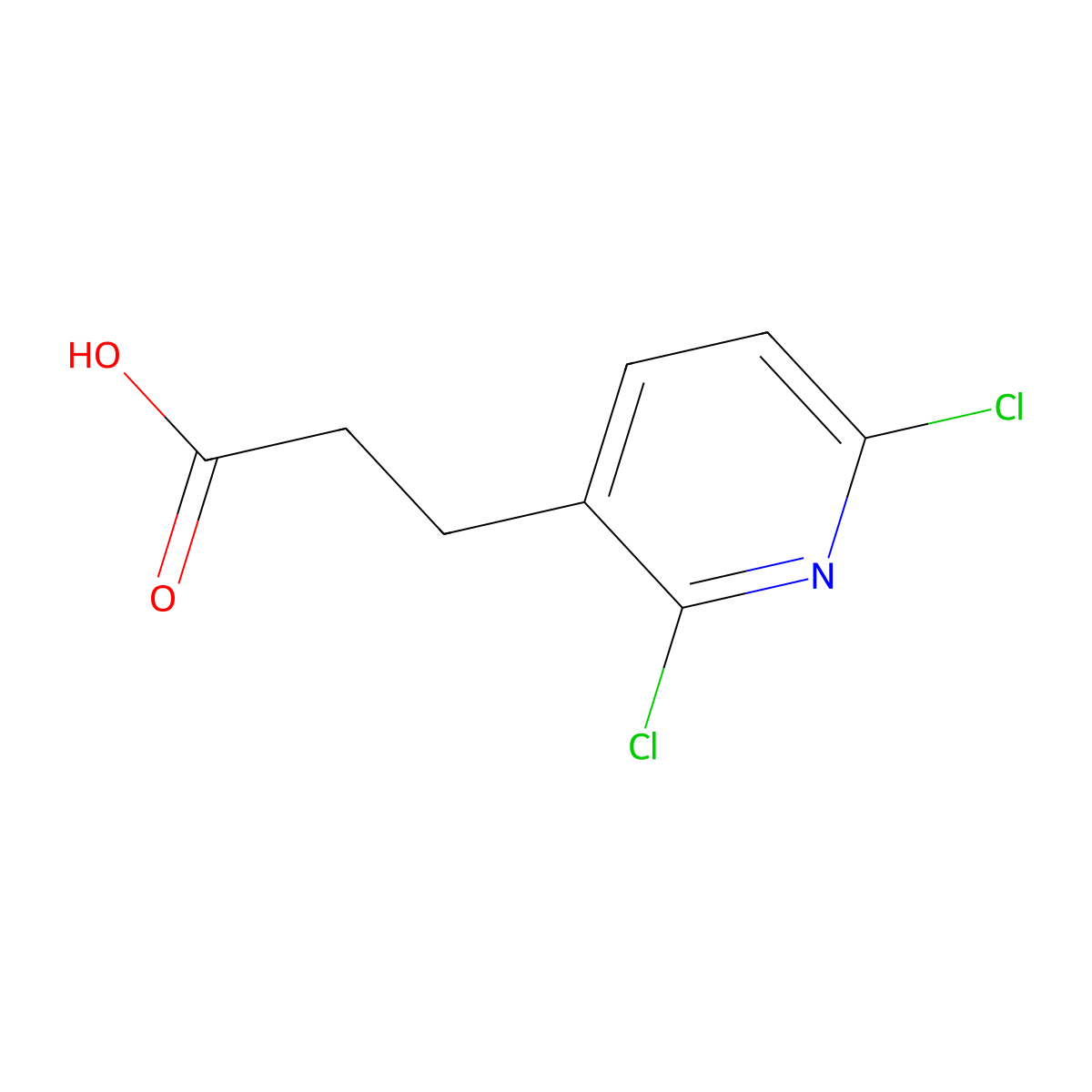 3-(2,6-Dichloropyridin-3-yl)propanoic acid molecular structure, CAS 63580-07-4