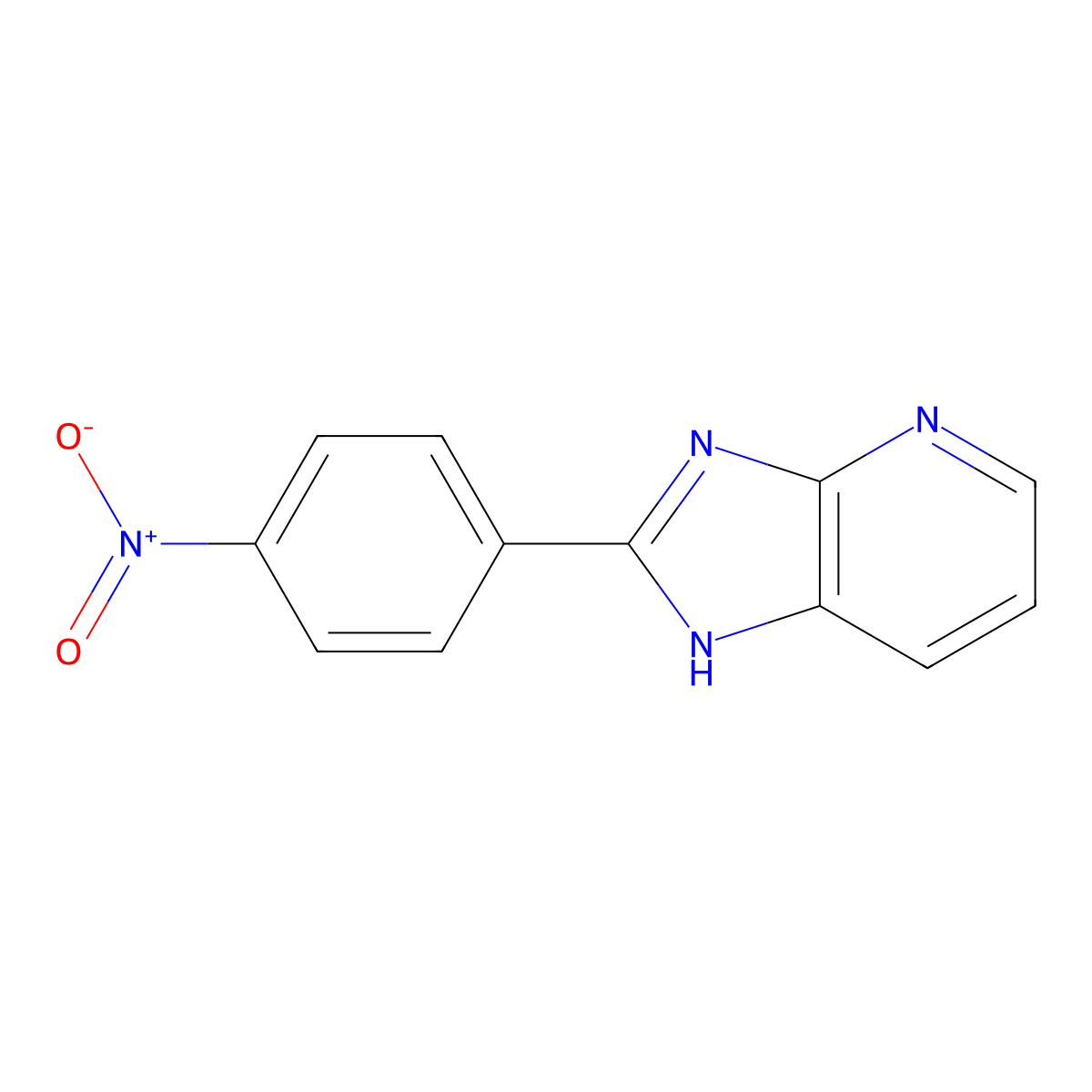 2-(4-Nitrophenyl)-1H-imidazo(4,5-b)pyridine molecular structure, CAS 63581-48-6