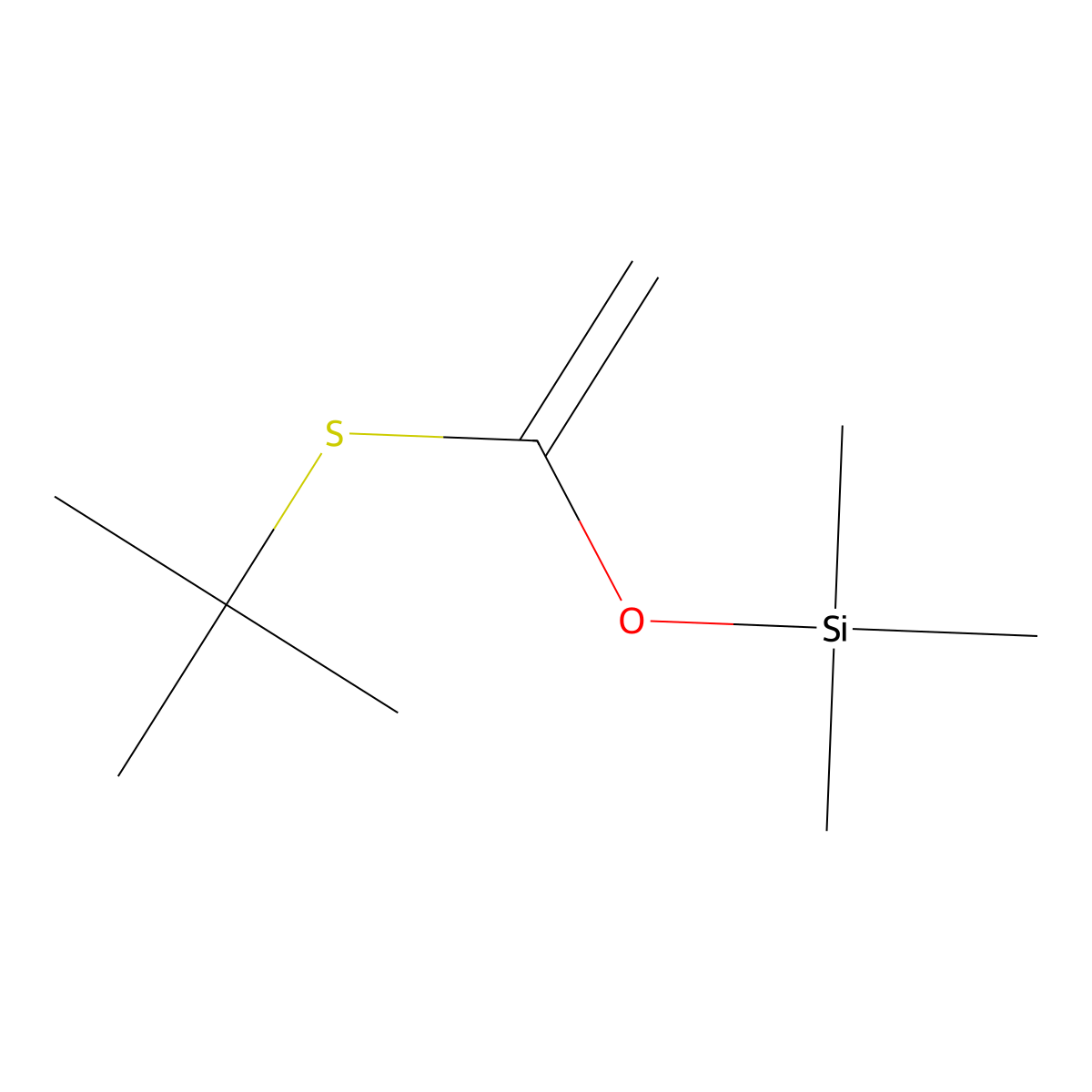 (1-t-Butylthiovinyloxy)trimethylsilane molecular structure, CAS 63584-47-4
