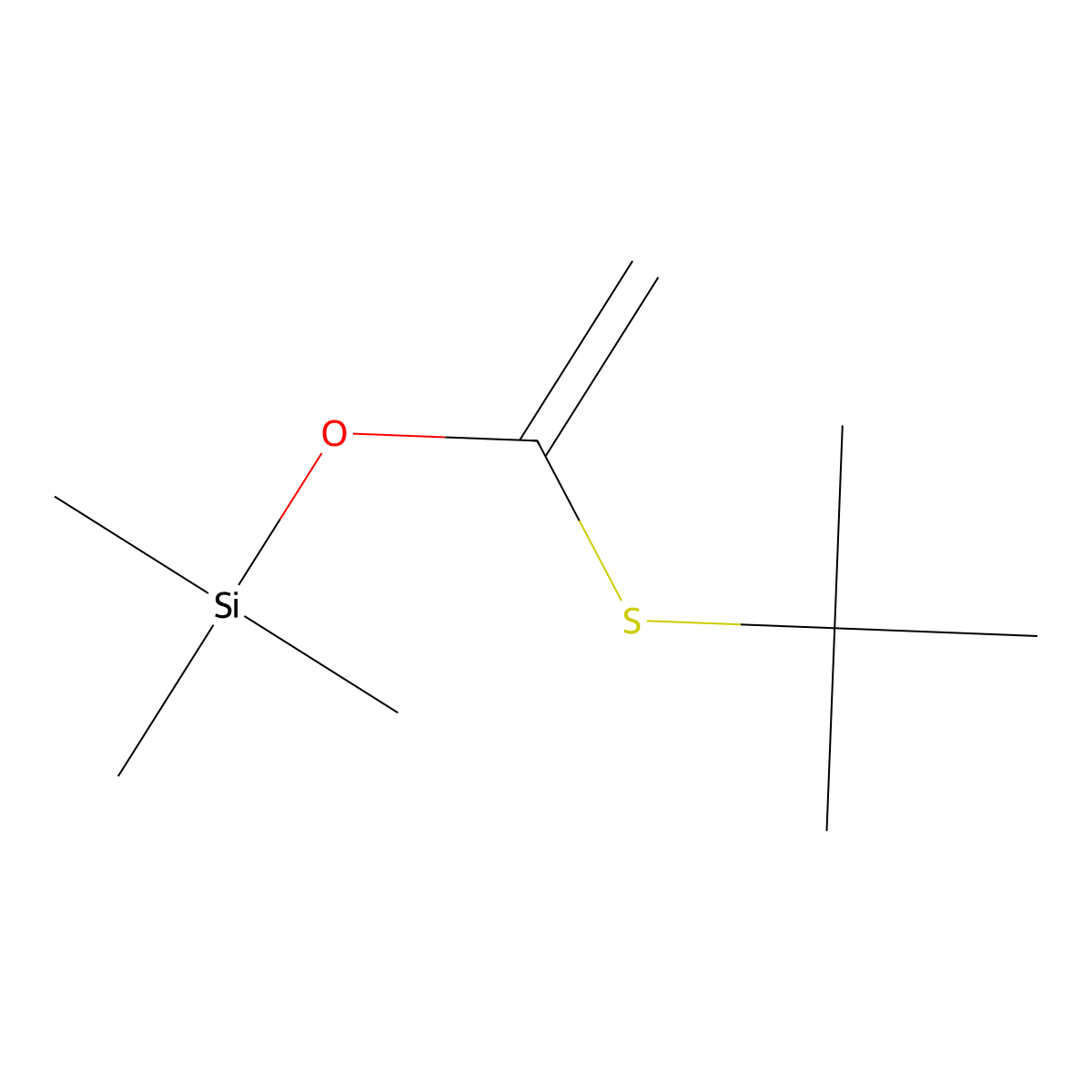 (1-t-Butylthiovinyloxy)trimethylsilane molecular structure, CAS 63584-47-4