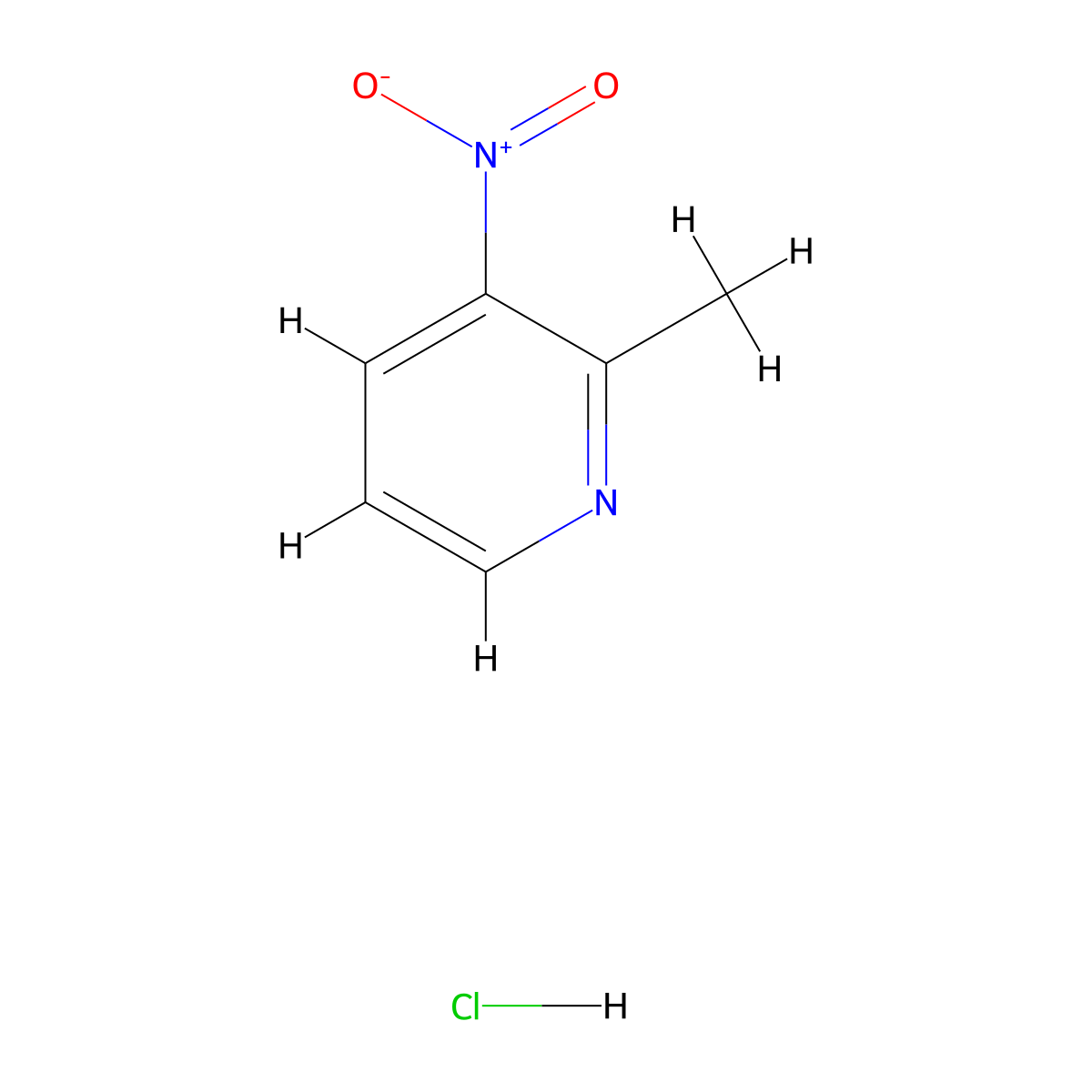 2-Methyl-3-nitropyridine hydrochloride molecular structure, CAS 63585-69-3