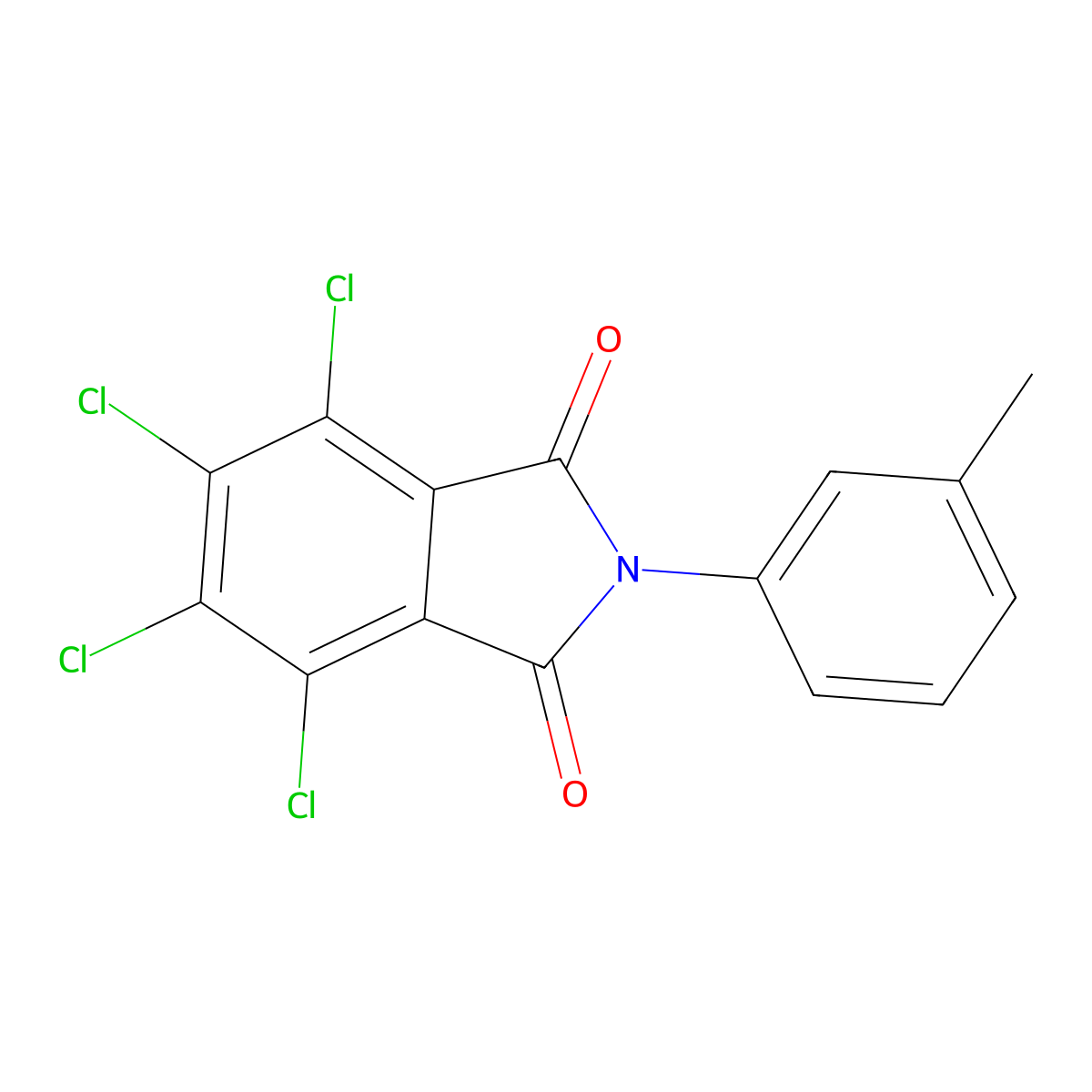 4,5,6,7-tetrachloro-2-(3-methylphenyl)-1H-isoindole-1,3(2H)-dione molecular structure, CAS 63586-12-9