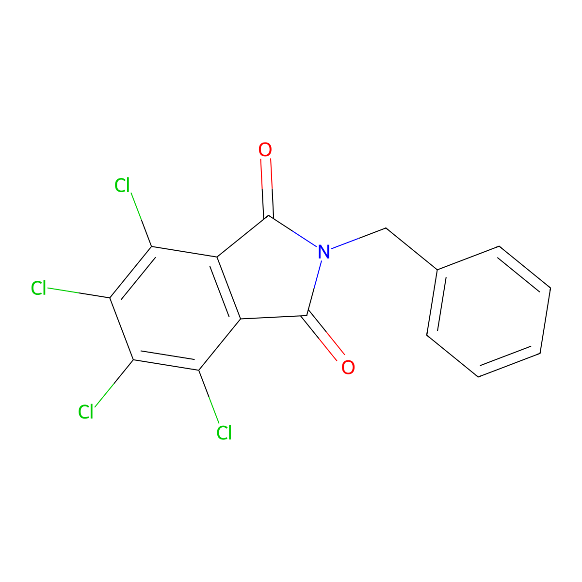 2-Benzyl-4,5,6,7-tetrachloroisoindoline-1,3-dione molecular structure, CAS 63586-13-0