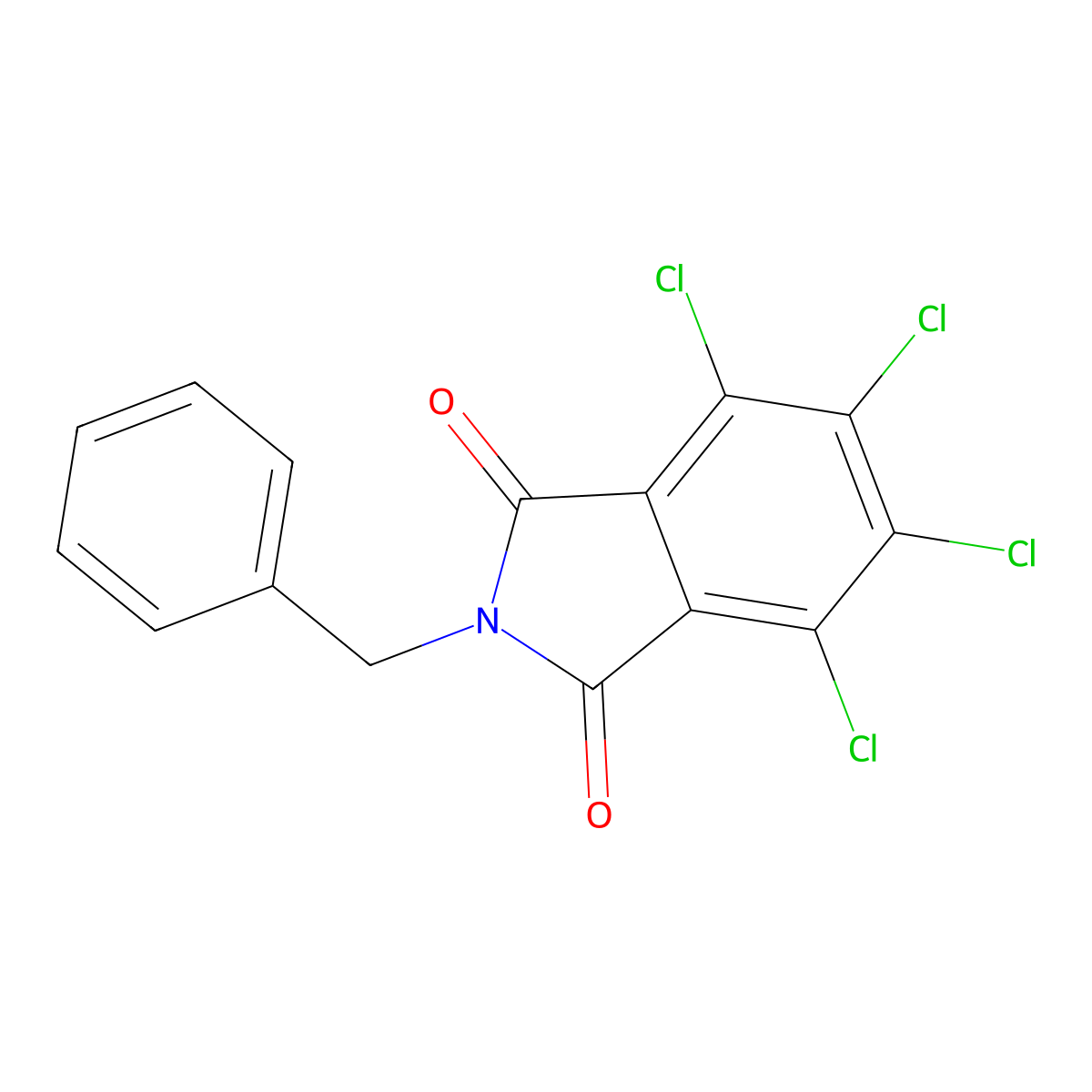 2-Benzyl-4,5,6,7-tetrachloroisoindoline-1,3-dione molecular structure, CAS 63586-13-0