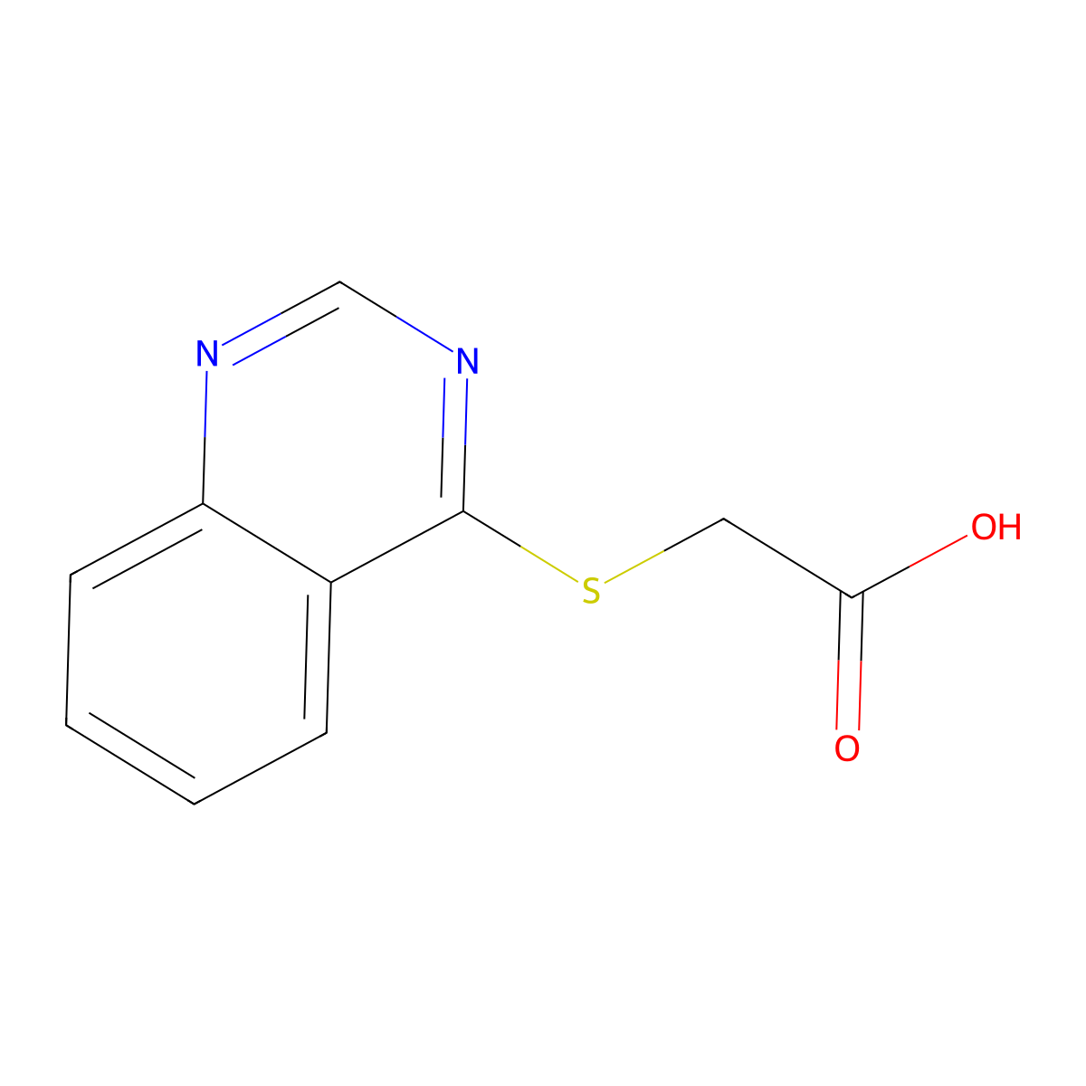 (Quinazolin-4-ylsulfanyl)-acetic acid molecular structure, CAS 63586-46-9