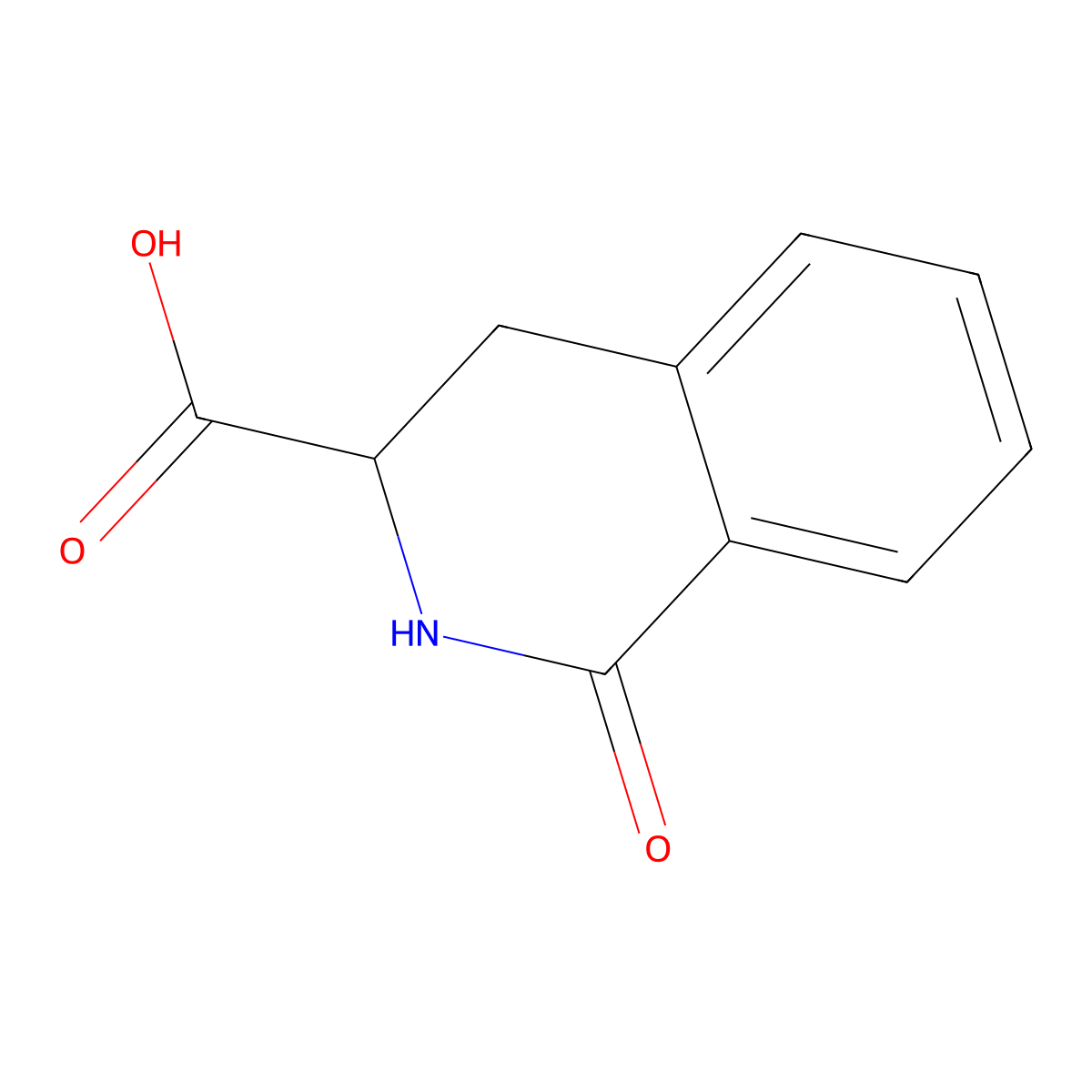 1-Oxo-1,2,3,4-tetrahydroisoquinoline-3-carboxylic acid molecular structure, CAS 63586-82-3