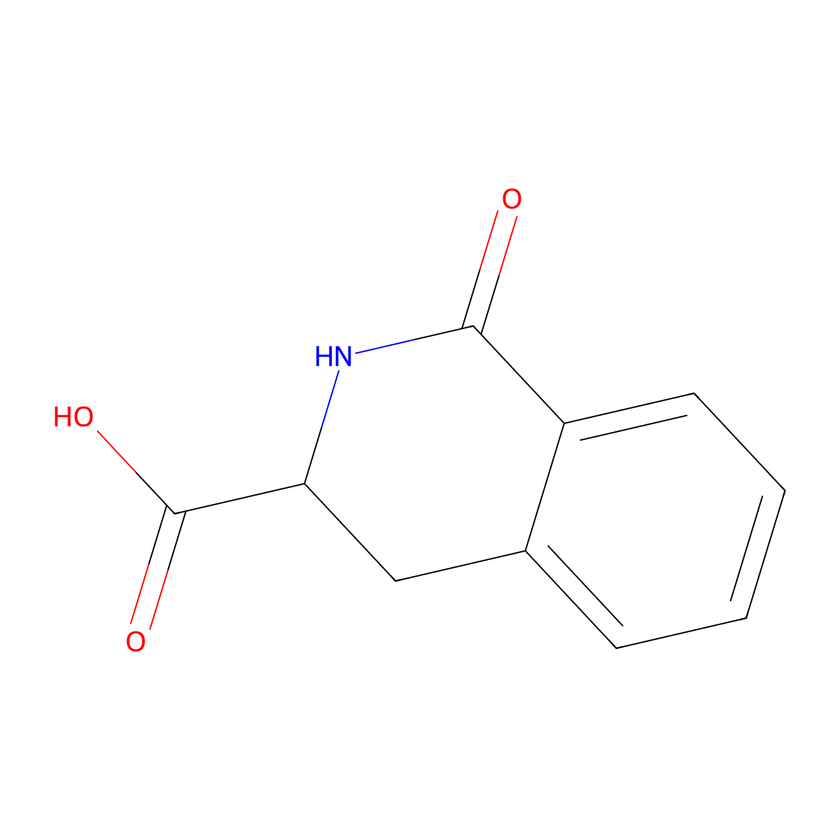 1-Oxo-1,2,3,4-tetrahydroisoquinoline-3-carboxylic acid molecular structure, CAS 63586-82-3