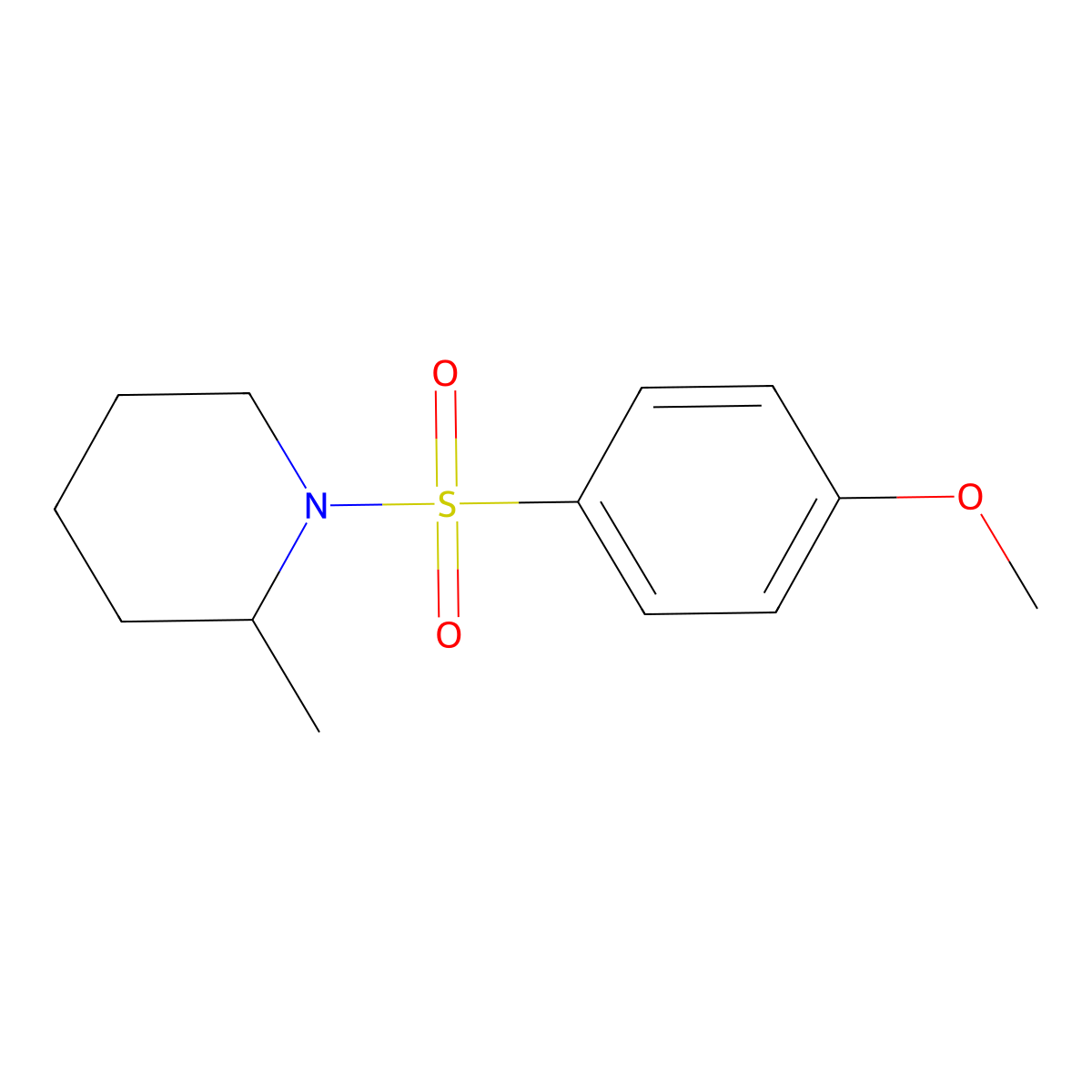 1-(4-Methoxy-benzenesulfonyl)-2-methyl-piperidine molecular structure, CAS 63587-54-2