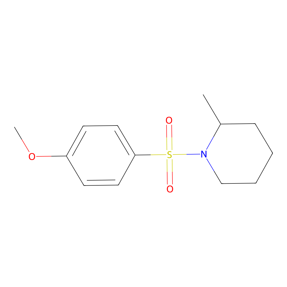 1-(4-Methoxy-benzenesulfonyl)-2-methyl-piperidine molecular structure, CAS 63587-54-2