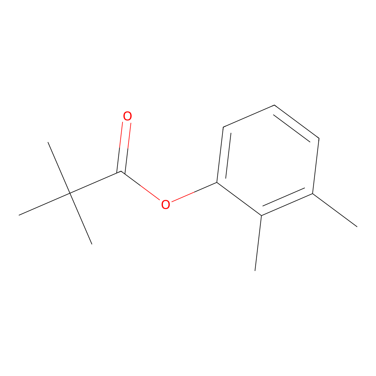 2,3-Dimethylphenyl 2,2-dimethylpropanoate molecular structure, CAS 63588-60-3