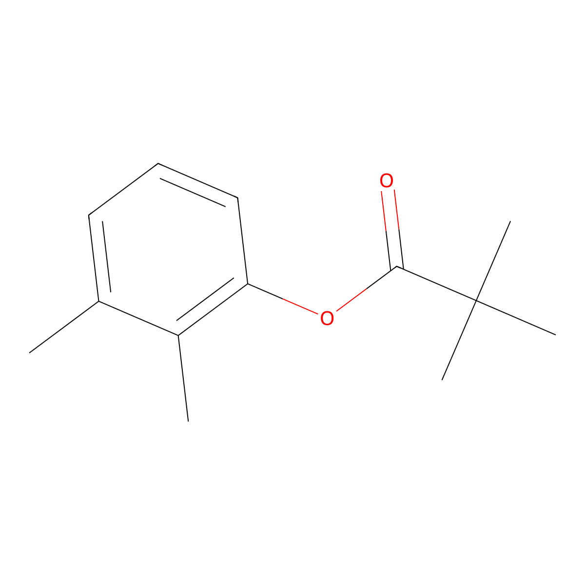 2,3-Dimethylphenyl 2,2-dimethylpropanoate molecular structure, CAS 63588-60-3