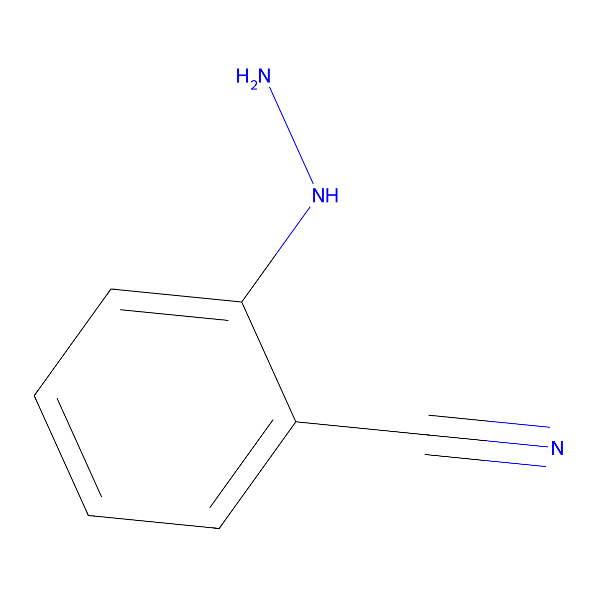 Benzonitrile, 2-hydrazinyl- molecular structure, CAS 63589-18-4