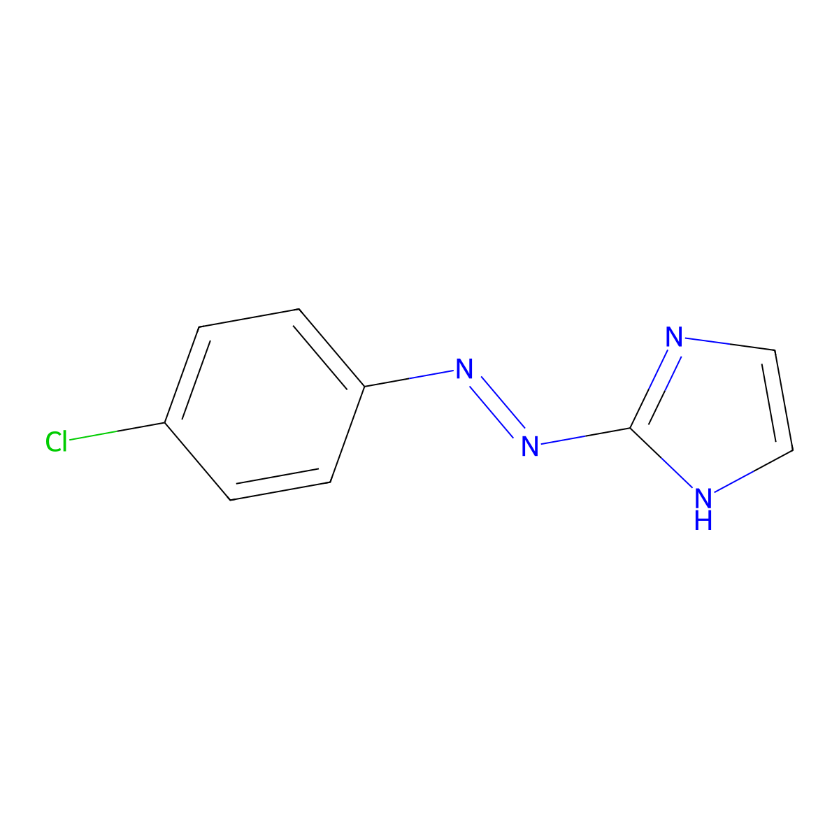 1H-Imidazole, 2-[2-(4-chlorophenyl)diazenyl]- molecular structure, CAS 63589-28-6