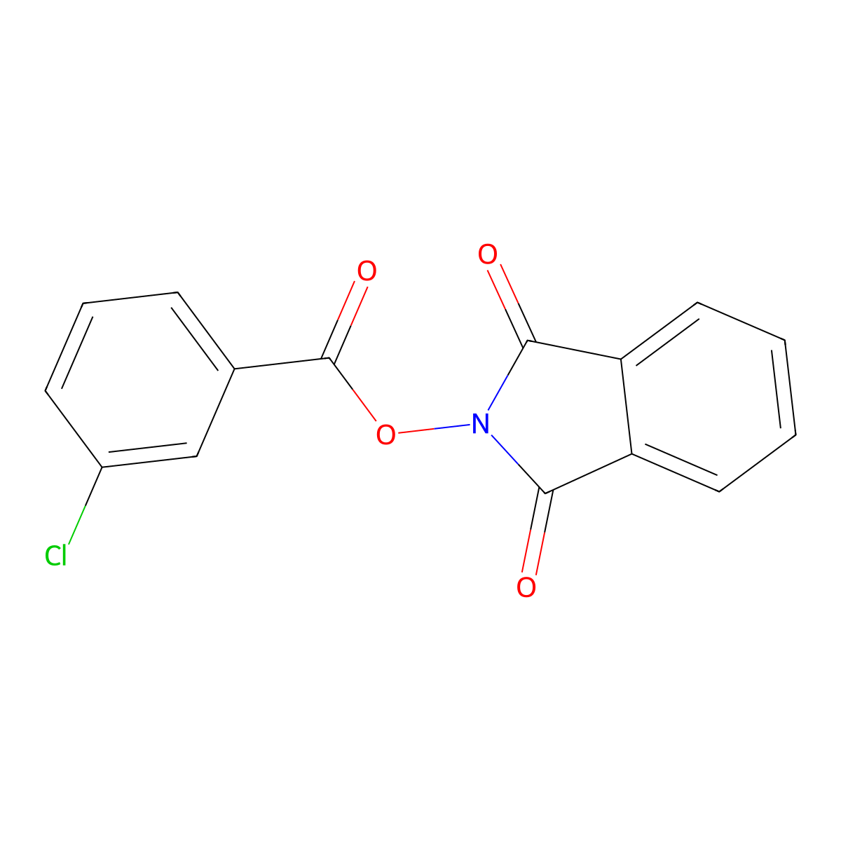 1,3-dioxo-2,3-dihydro-1H-isoindol-2-yl 3-chlorobenzoate molecular structure, CAS 63591-88-8