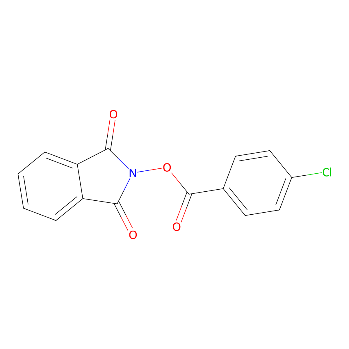 2-[(4-chlorobenzoyl)oxy]-1H-isoindole-1,3(2H)-dione molecular structure, CAS 63591-89-9