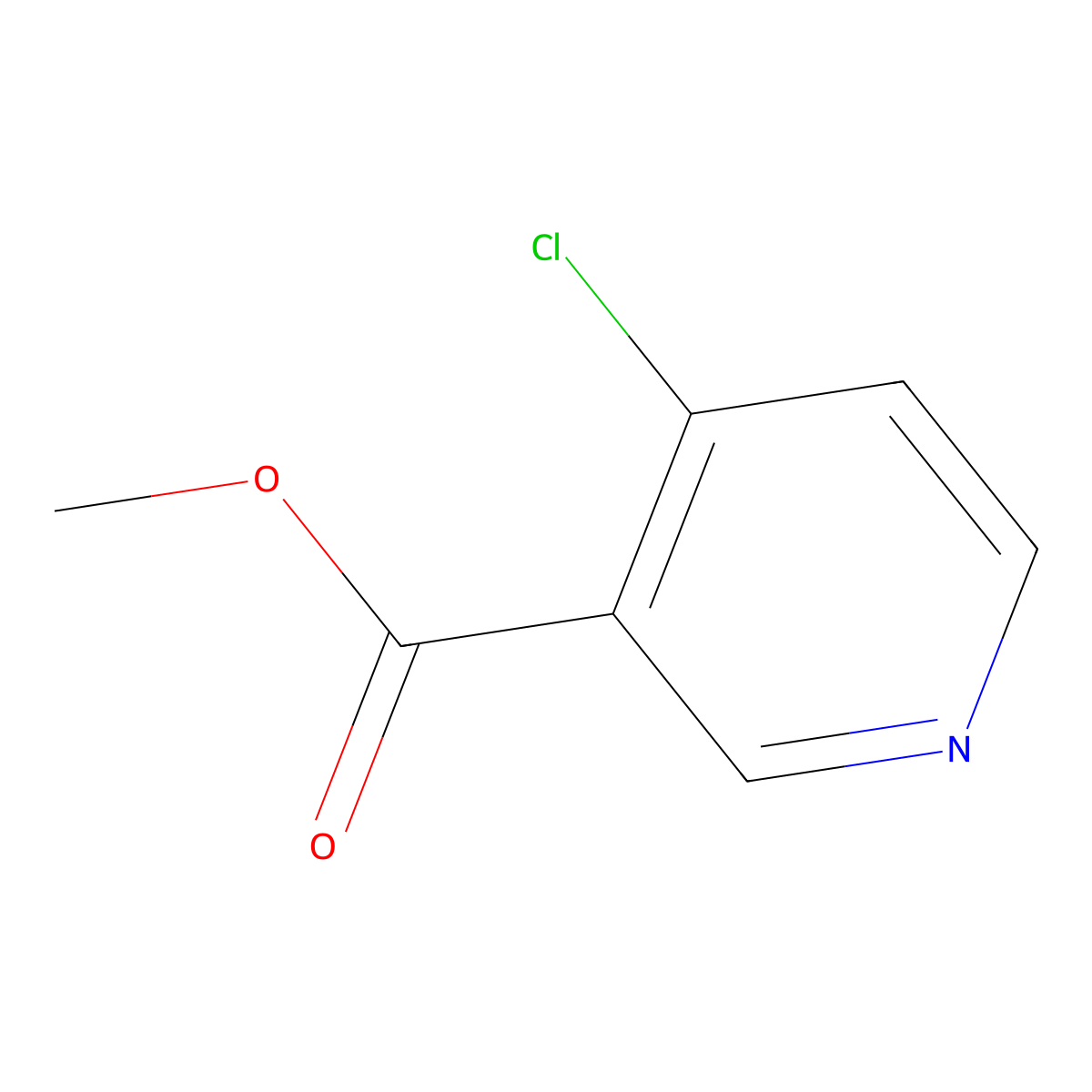 Methyl 4-chloronicotinate molecular structure, CAS 63592-85-8