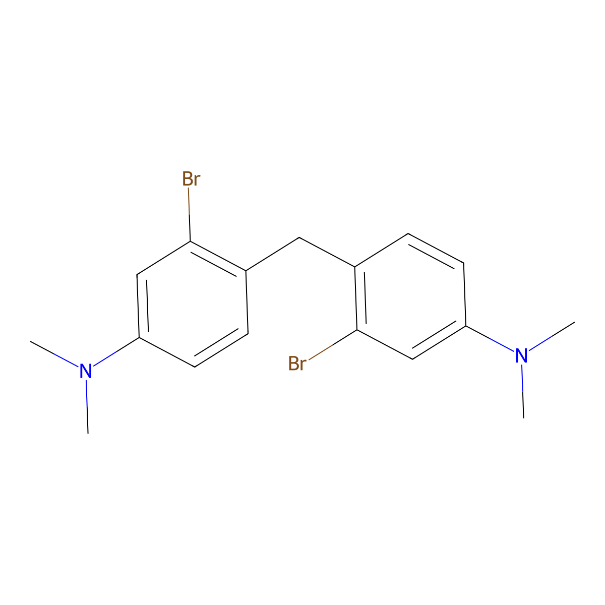 4,4'-methylenebis(3-bromo-N,N-dimethylaniline) molecular structure, CAS 63594-70-7