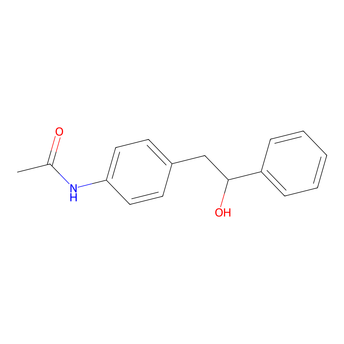 N-[4-(2-Hydroxy-2-phenylethyl)phenyl]acetamide molecular structure, CAS 63596-27-0