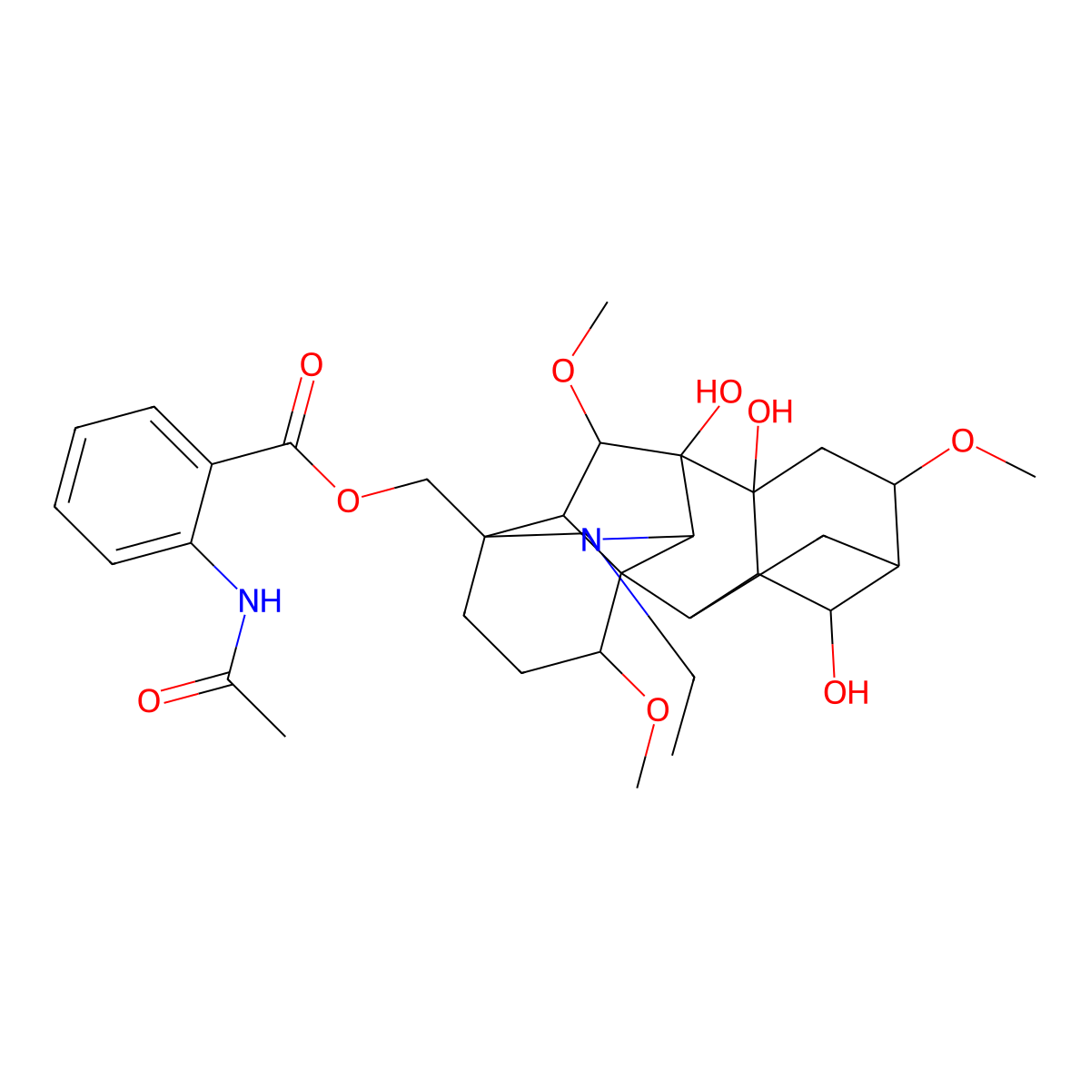 N-Acetyldelectine molecular structure, CAS 63596-61-2