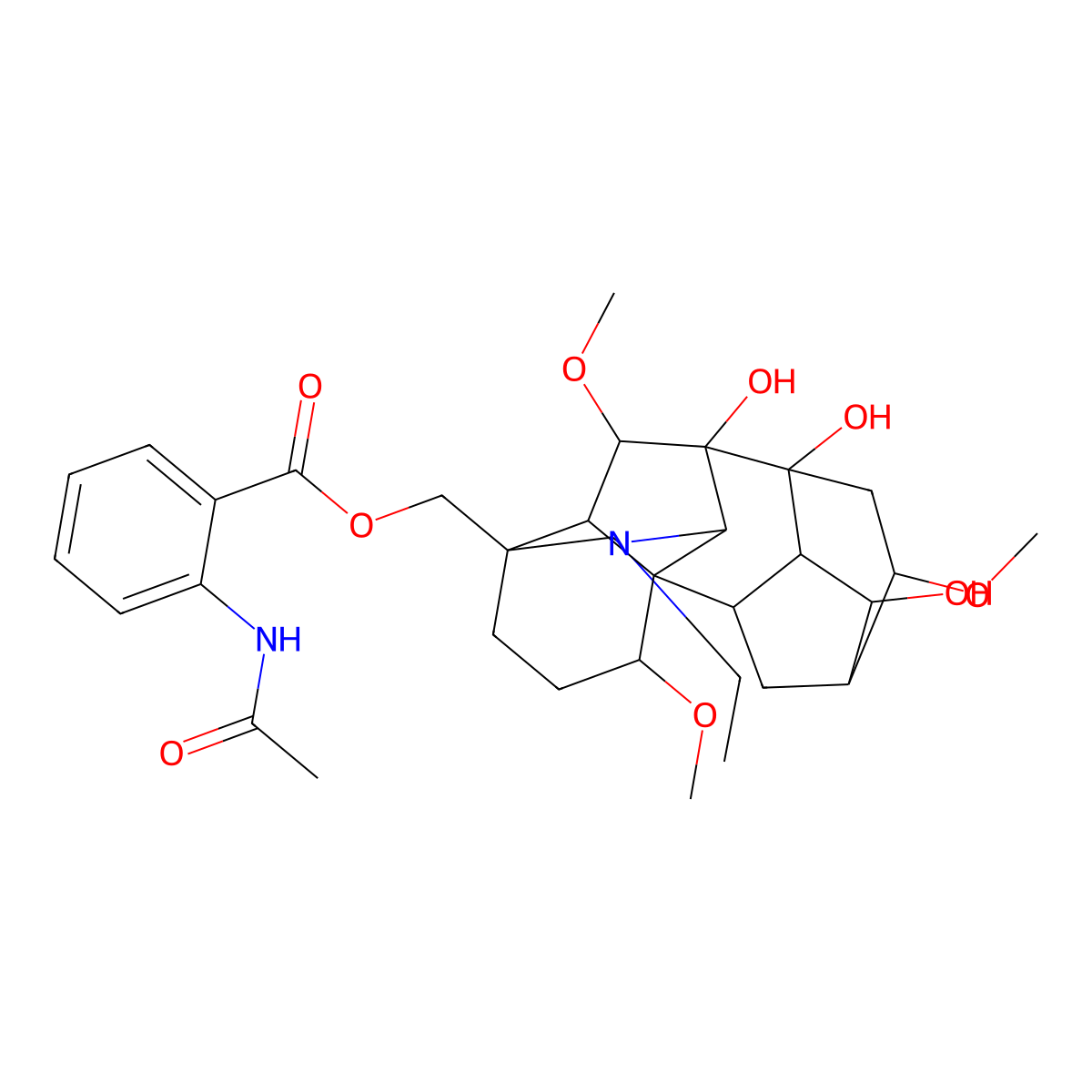 N-Acetyldelectine molecular structure, CAS 63596-61-2