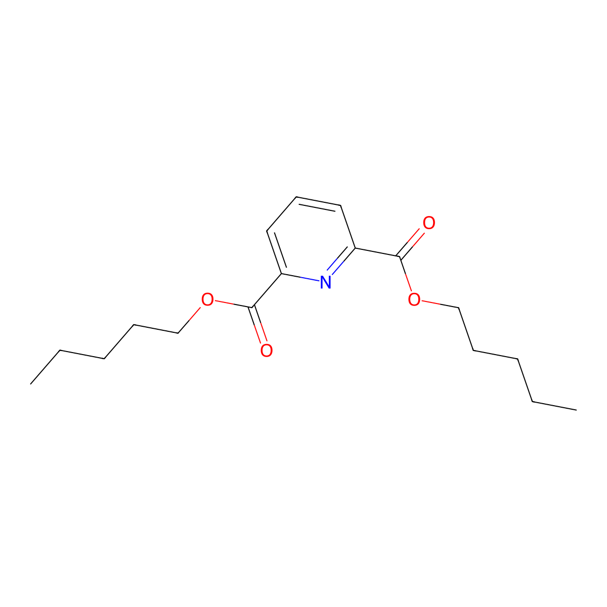 Dipentyl pyridine-2,6-dicarboxylate molecular structure, CAS 63597-04-6