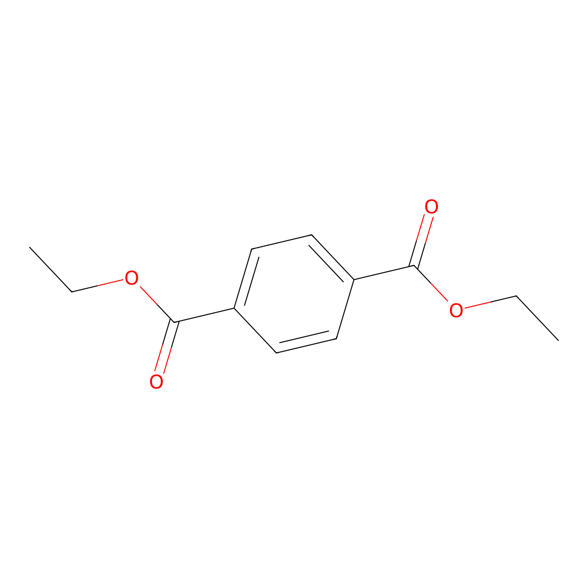 Diethyl terephthalate molecular structure, CAS 636-09-9