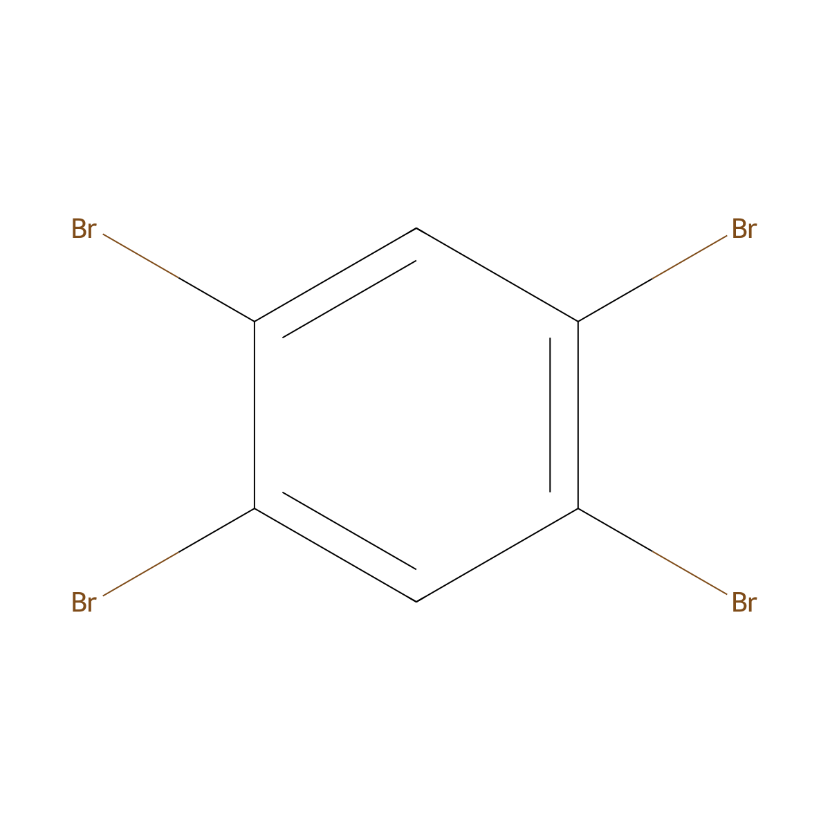 1,2,4,5-Tetrabromobenzene molecular structure, CAS 636-28-2