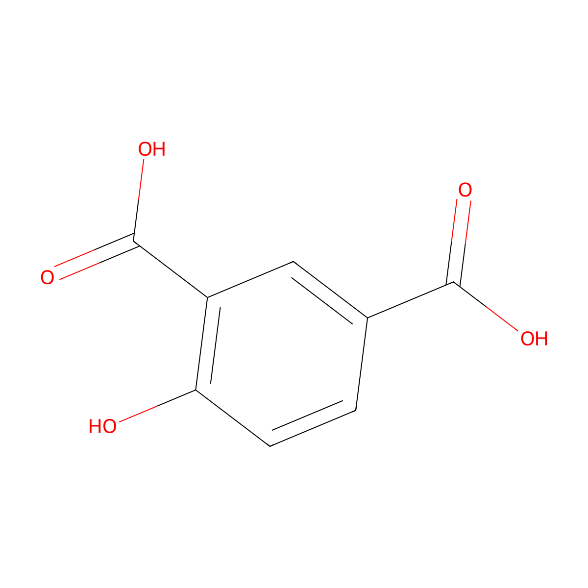 4-Hydroxyisophthalic acid molecular structure, CAS 636-46-4