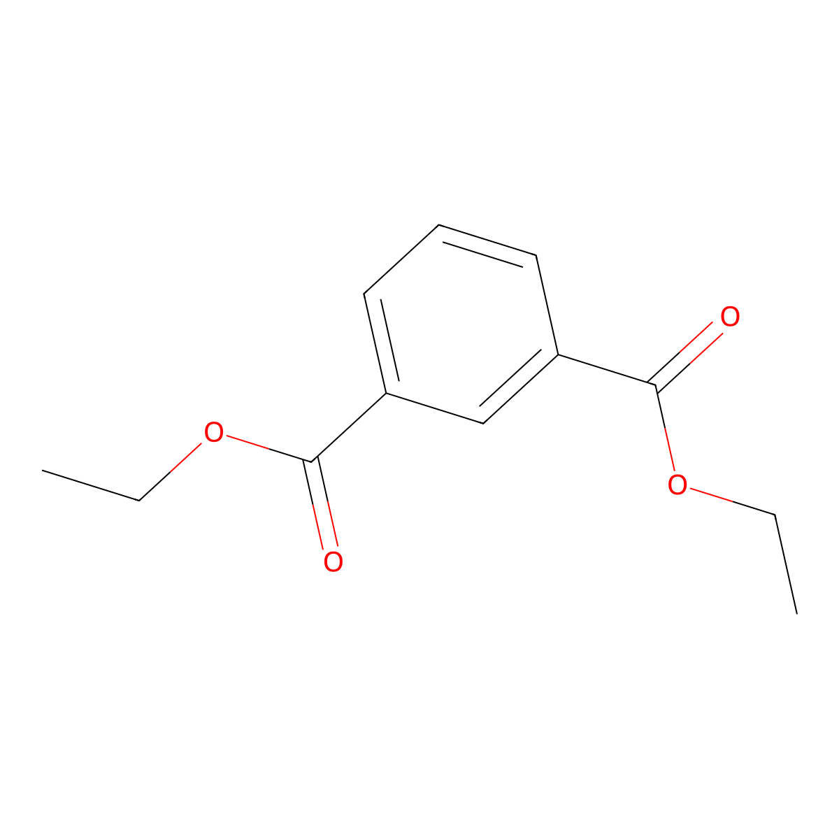 Diethyl isophthalate molecular structure, CAS 636-53-3