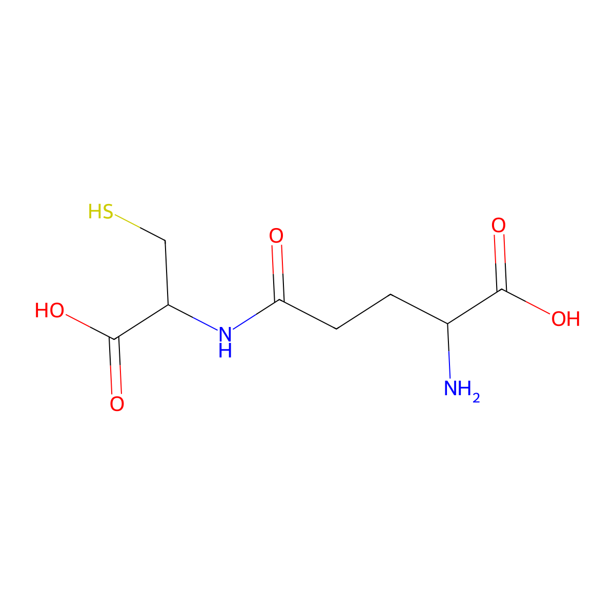 Gamma-L-Glutamyl-L-cysteine molecular structure, CAS 636-58-8