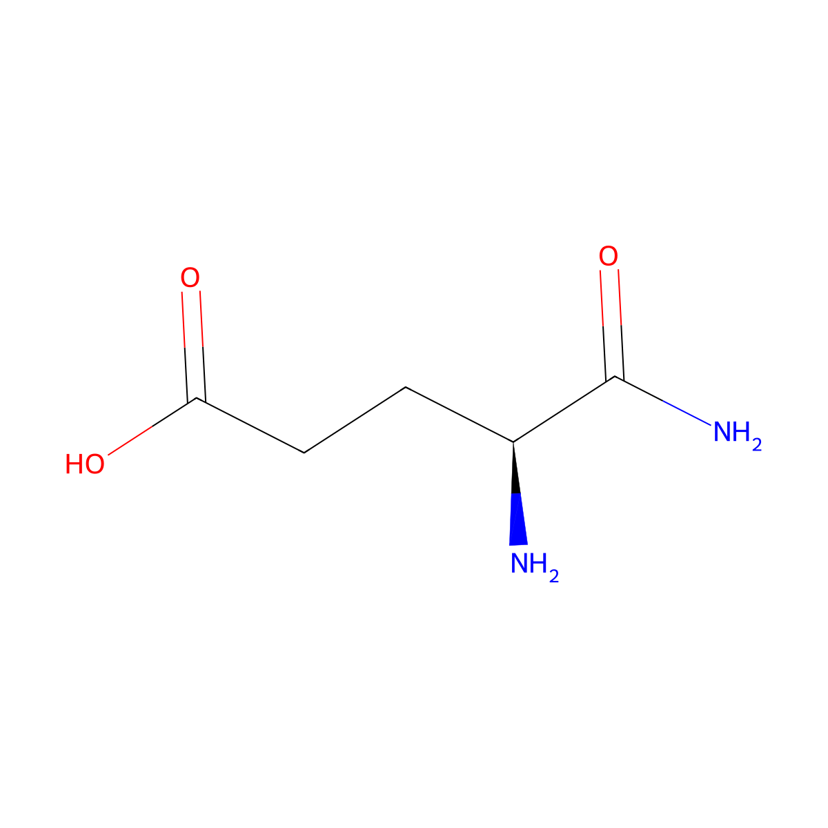Isoglutamine molecular structure, CAS 636-65-7