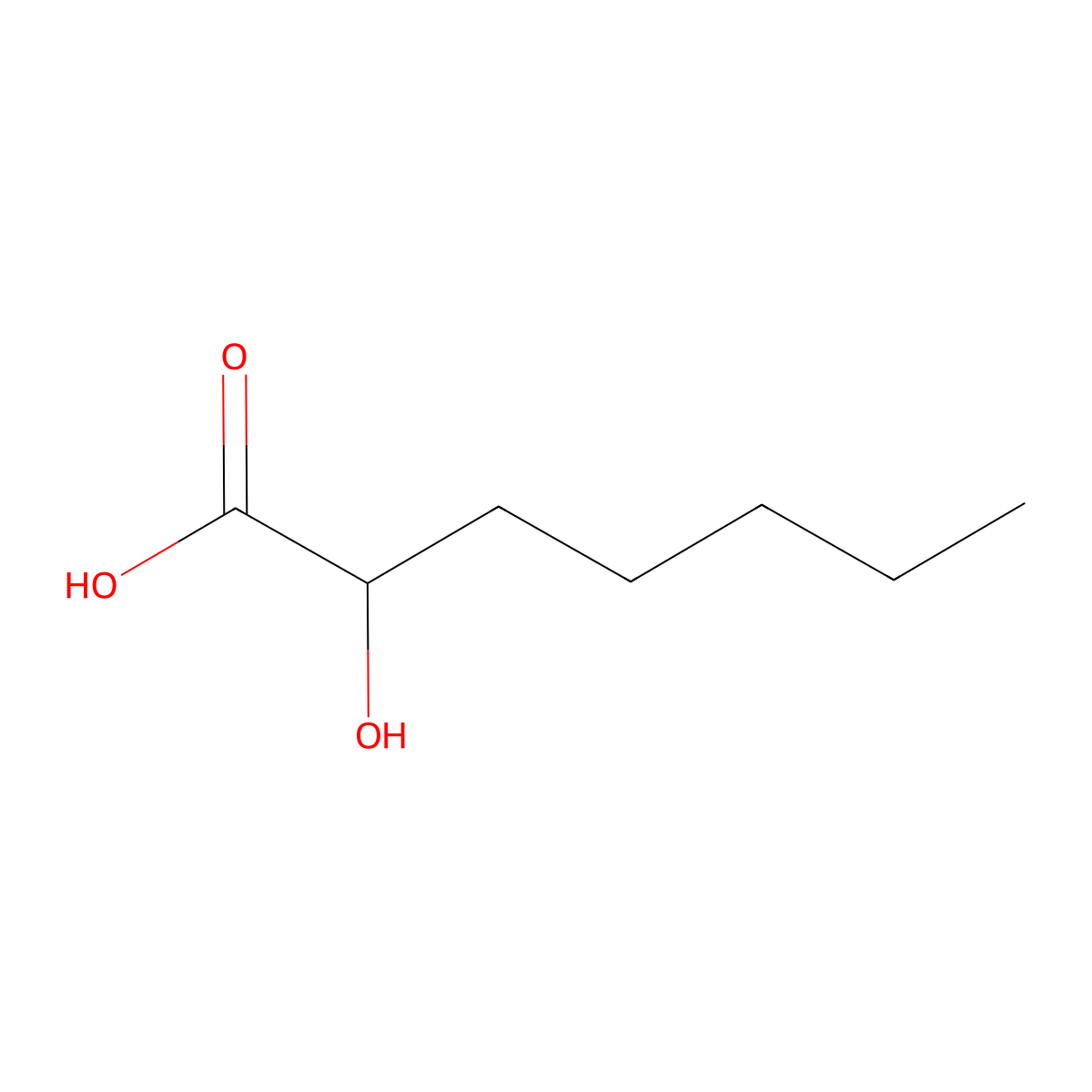 2-Hydroxyheptanoic acid molecular structure, CAS 636-69-1