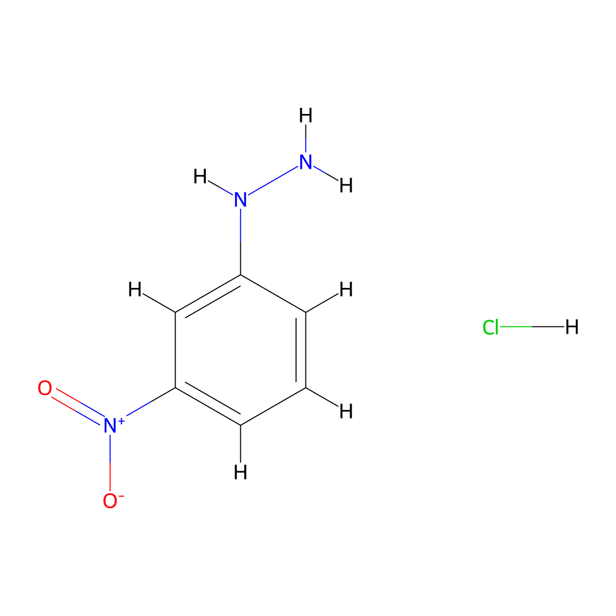 3-Nitrophenylhydrazinium(1+) chloride molecular structure, CAS 636-95-3
