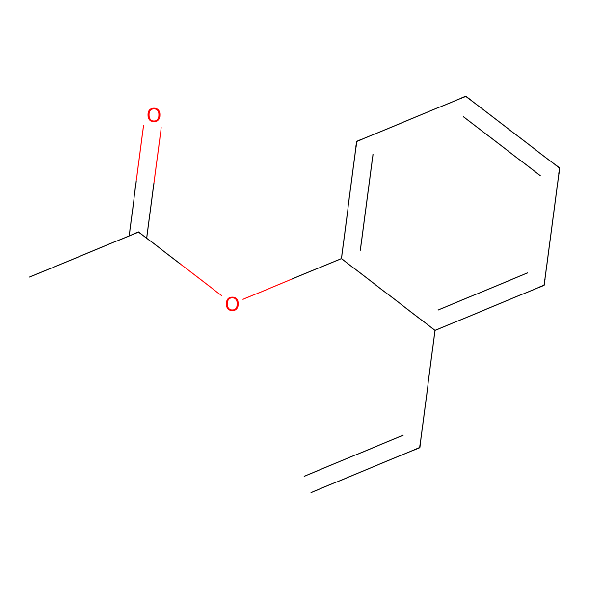 2-Vinylphenyl Acetate (stabilized with Phenothiazine) molecular structure, CAS 63600-35-1