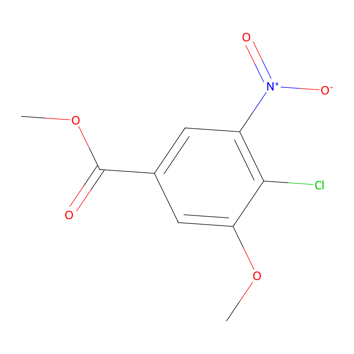 Methyl 4-chloro-3-methoxy-5-nitrobenzoate molecular structure, CAS 63603-09-8