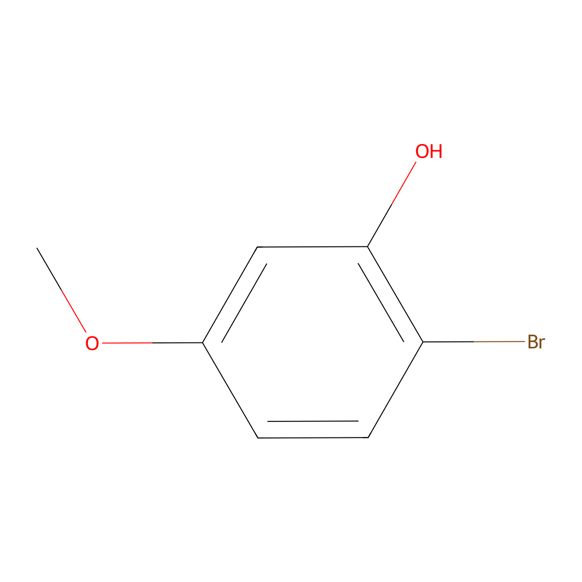 2-Bromo-5-methoxyphenol molecular structure, CAS 63604-94-4