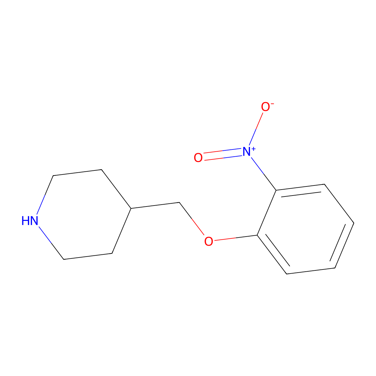 4-(2-Nitrophenoxymethyl)-piperidine molecular structure, CAS 63608-16-2