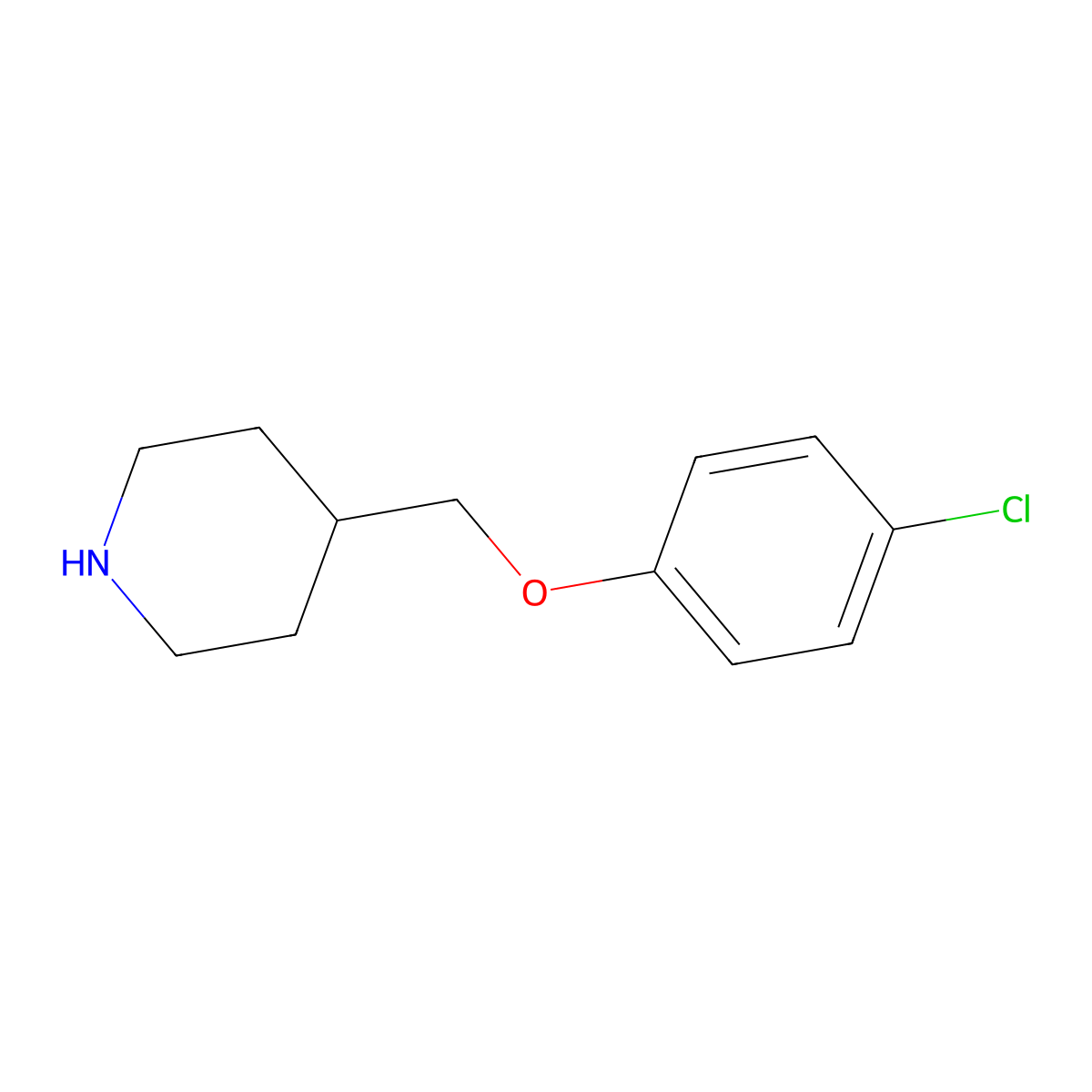 4-(4-Chloro-phenoxymethyl)-piperidine molecular structure, CAS 63608-33-3