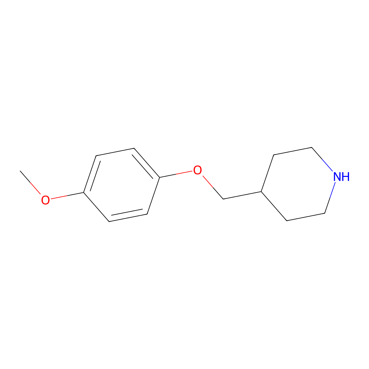 4-(4-Methoxy-phenoxymethyl)-piperidine molecular structure, CAS 63608-38-8