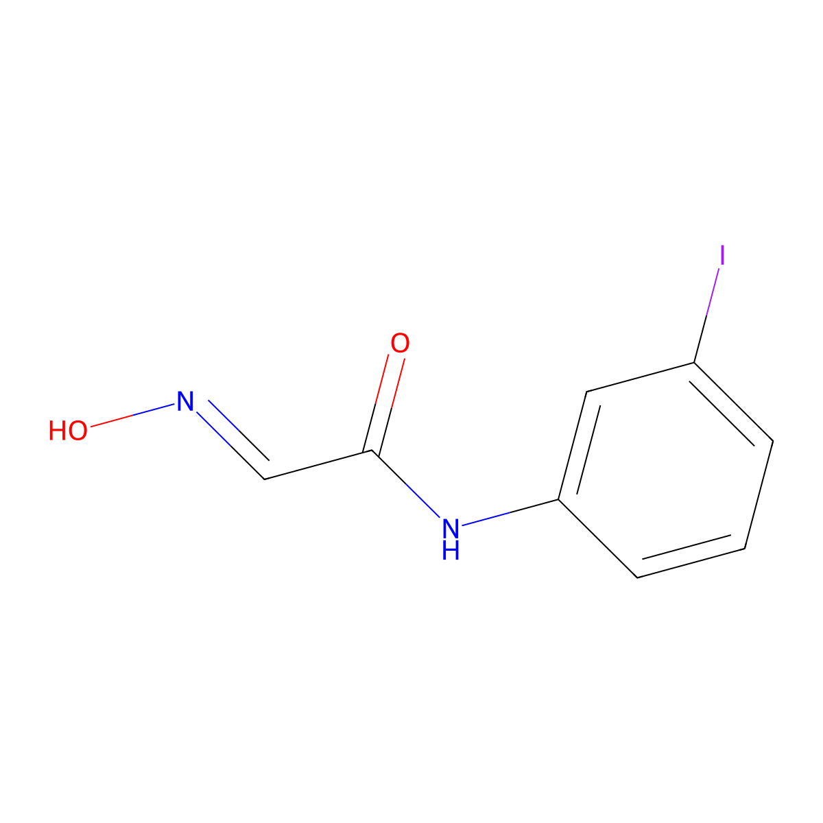 2-(N-hydroxyimino)-N-(3-iodophenyl)acetamide molecular structure, CAS 63608-68-4