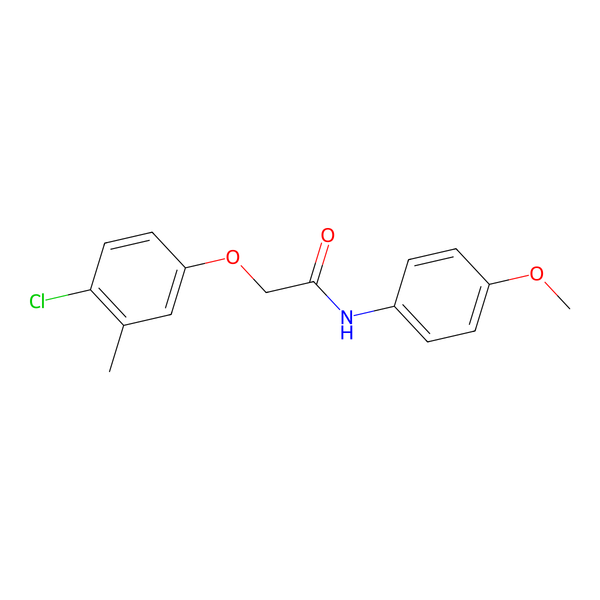 2-(4-Chloro-3-methylphenoxy)-n-(4-methoxyphenyl)acetamide molecular structure, CAS 6361-15-5