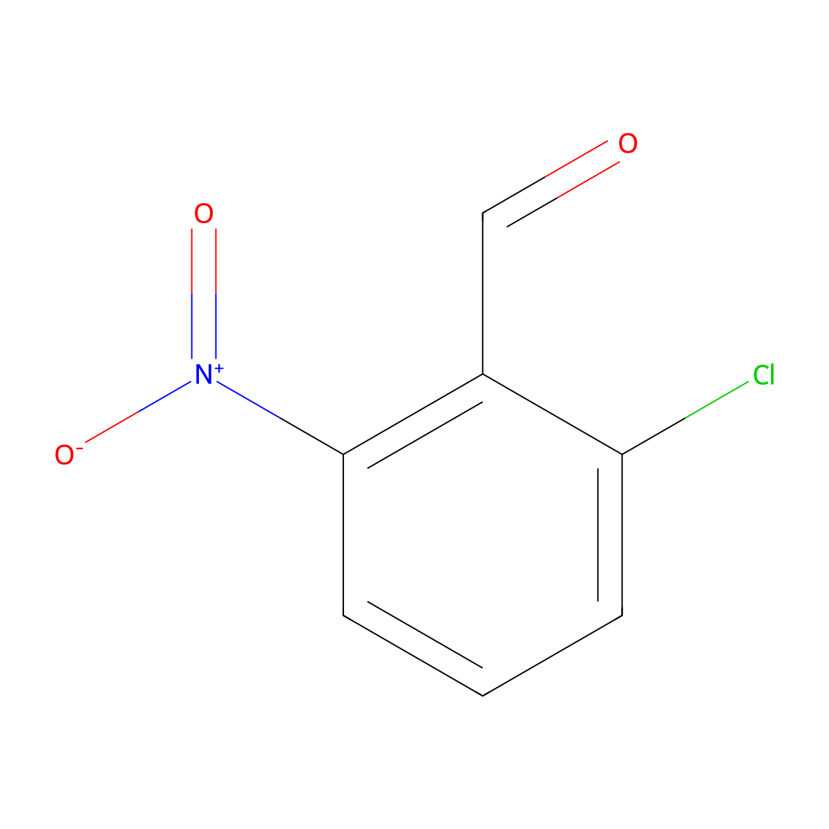 2-Chloro-6-nitrobenzaldehyde molecular structure, CAS 6361-22-4
