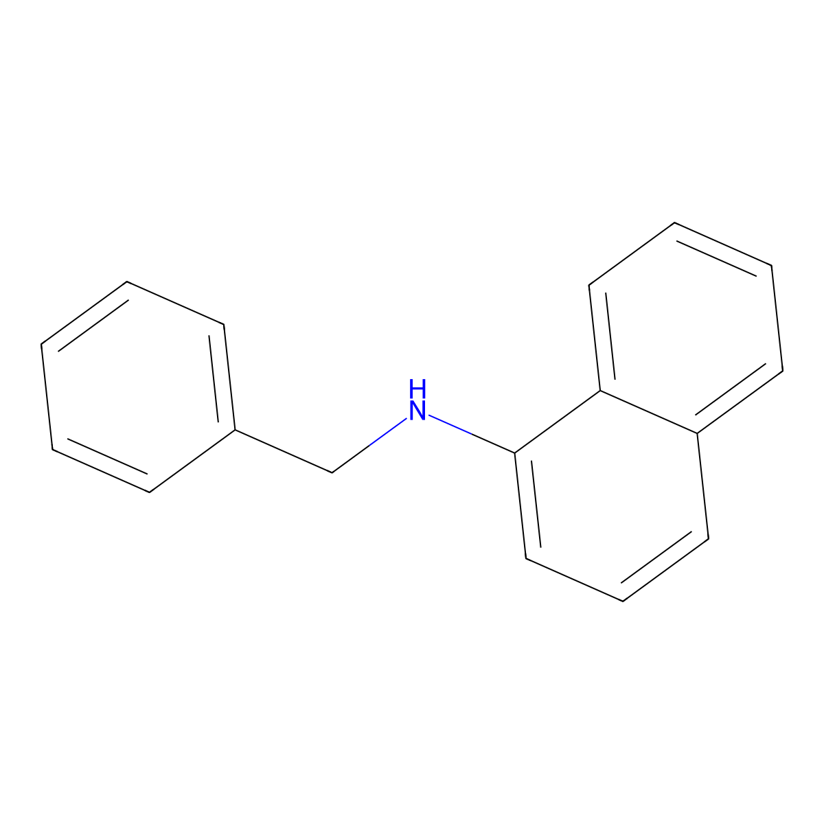 N-benzylnaphthalen-1-amine molecular structure, CAS 6361-33-7