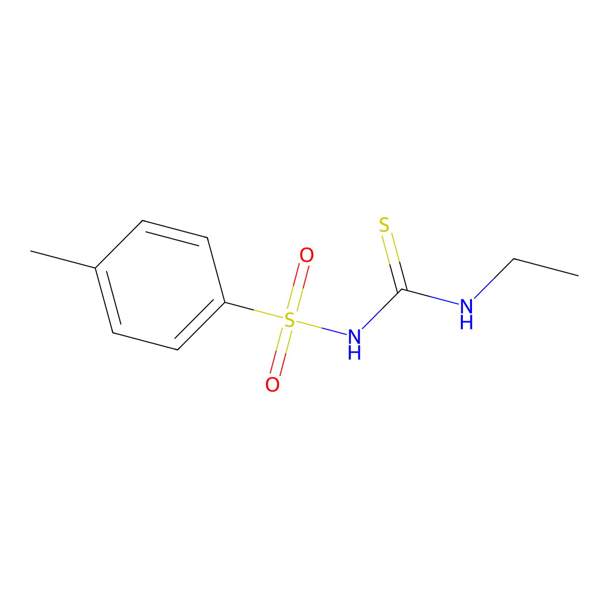 1-Ethyl-3-(4-methylphenyl)sulfonylthiourea molecular structure, CAS 6361-93-9